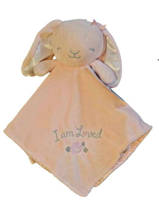 Baby Starters Baby Infant Girls Pink Long Eared Plush Bunny Rabbit Security Blanket