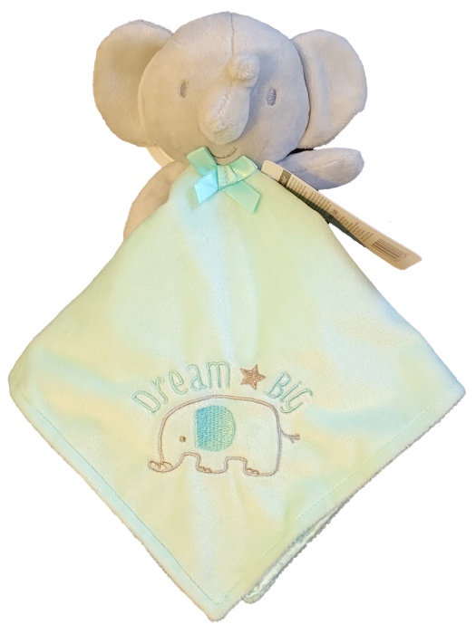 Baby Starters Baby Boy Girl Green Plush Elephant Security Blanket Lovey