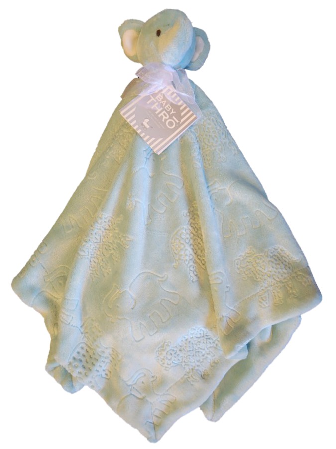 Baby Thro Girl Boy Girl Green Plush Elephant Large Security Blanket Lovey