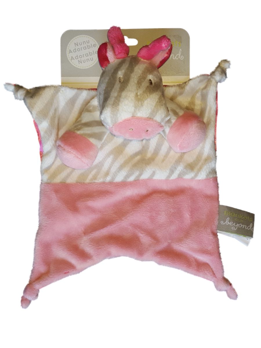 Blankets & Beyond Baby Girl Pink Plush Zebra Security Blanket Lovey
