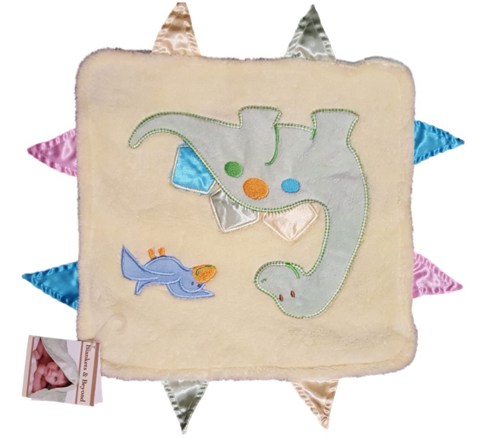 Blankets & Beyond Baby Boys Girls Yellow Green Dino Dinosaur Security Blanket Lovey