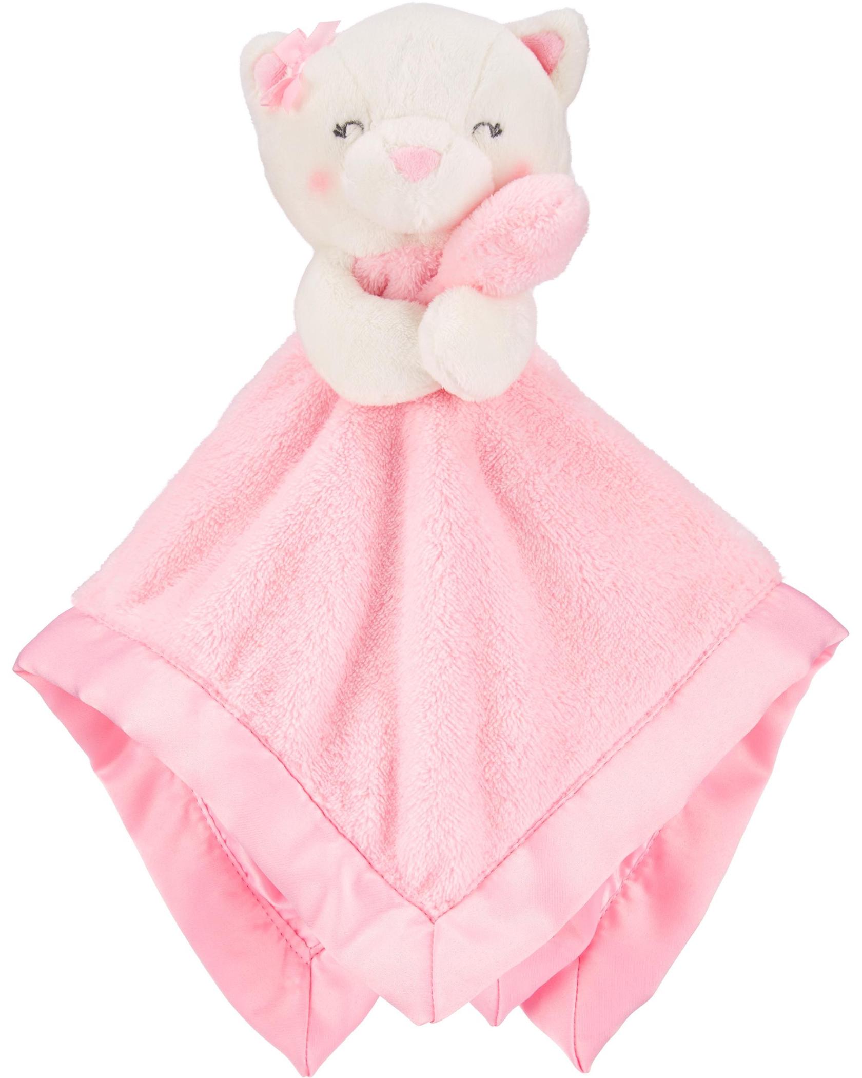 Carter's Baby Girls Pink Plush Kitty Cat Security Blanket Lovey