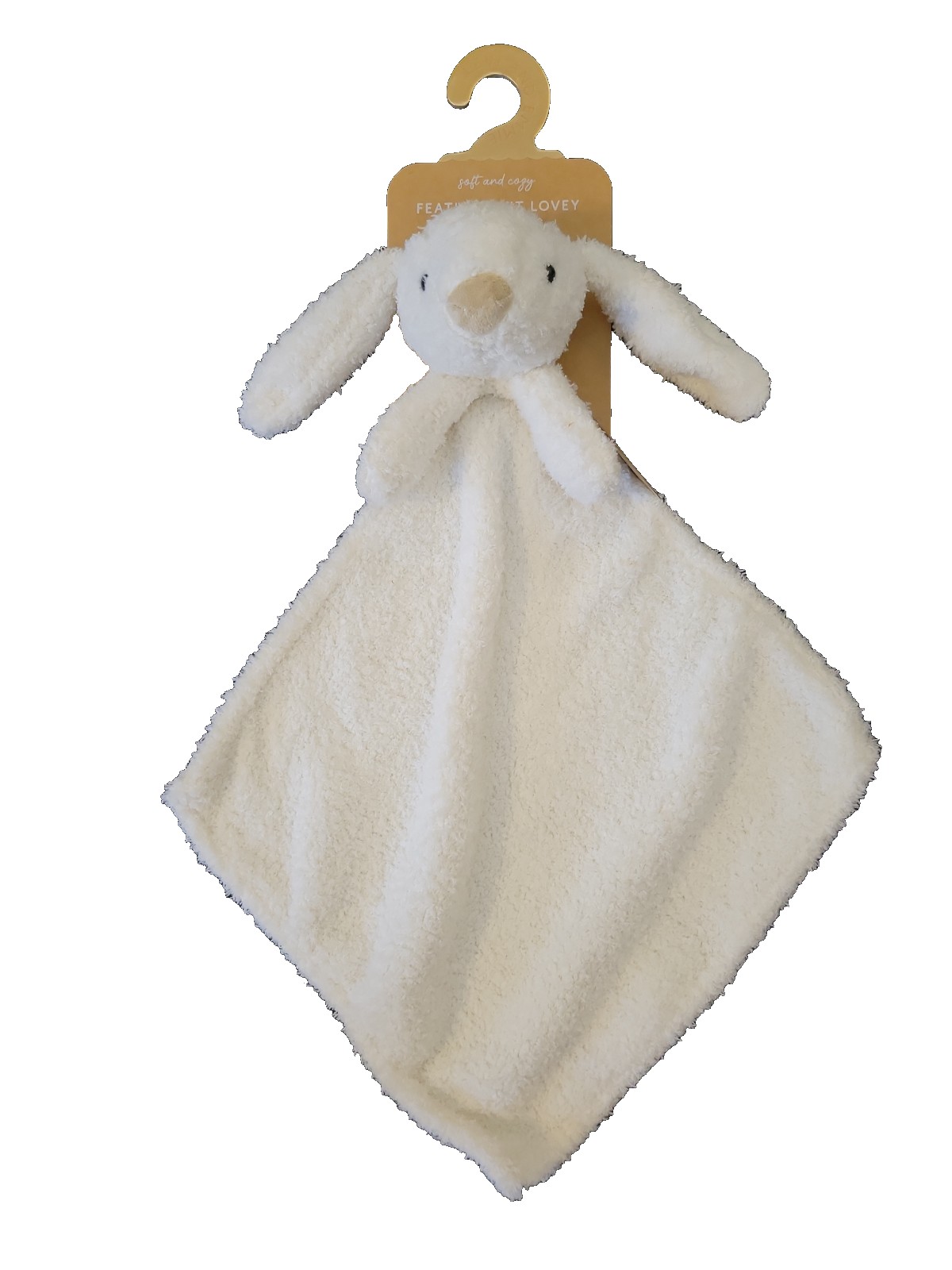 Levi and Emmie Baby Boy Girl Plush White Long Eared Bunny Rabbit Security Blanket Lovey