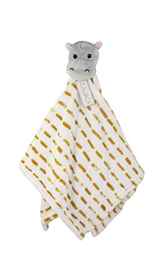 Lila & Jack Baby Boy Girl White Plush Hippo Large Security Blanket Lovey