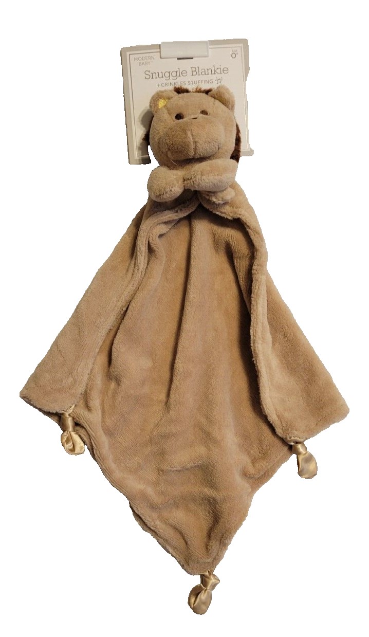 Modern Baby Boy Girl Plush Lion Brown Snuggle Blankie Security Blanket Lovey