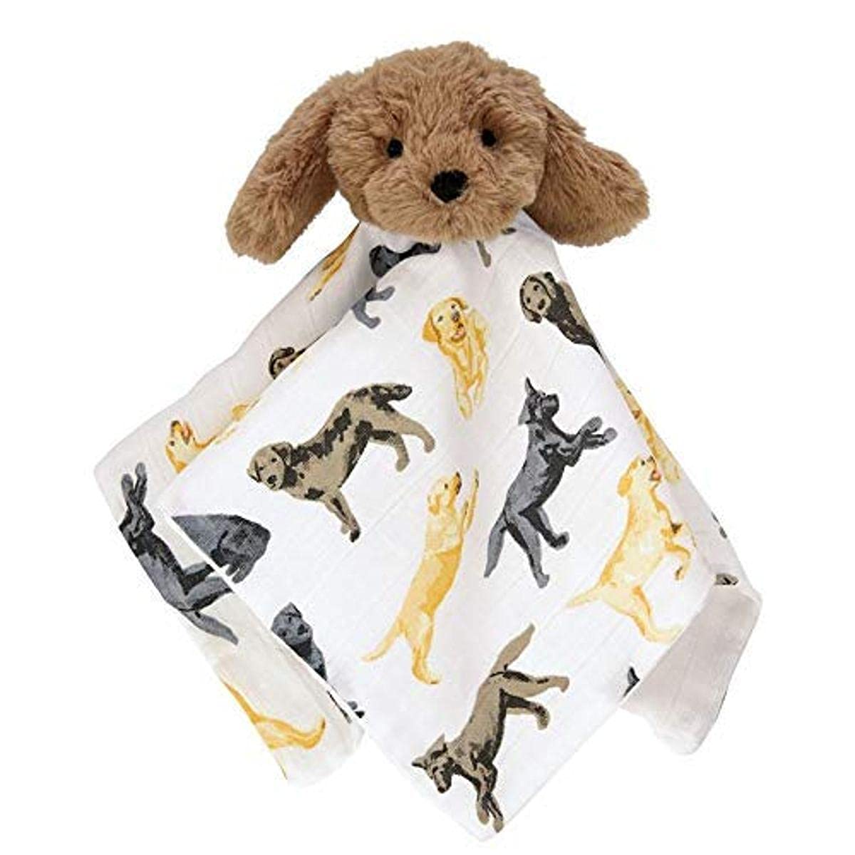 Mud Pie Baby Boy Girl Plush Brown Labrador Security Blanket Lovey