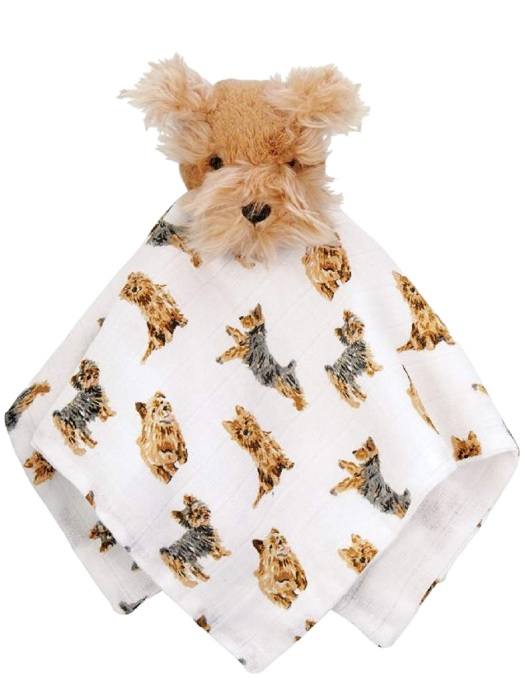 Mud Pie Baby Boy Girl Plush Brown Terrier Woobie Security Blanket Lovey