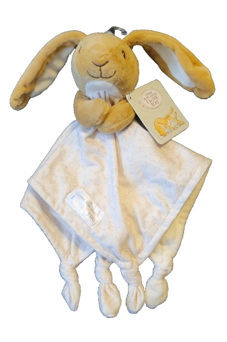 Guess How Much I Love You Brown Plush Bunny Rabbit Security Blanket Lovey
