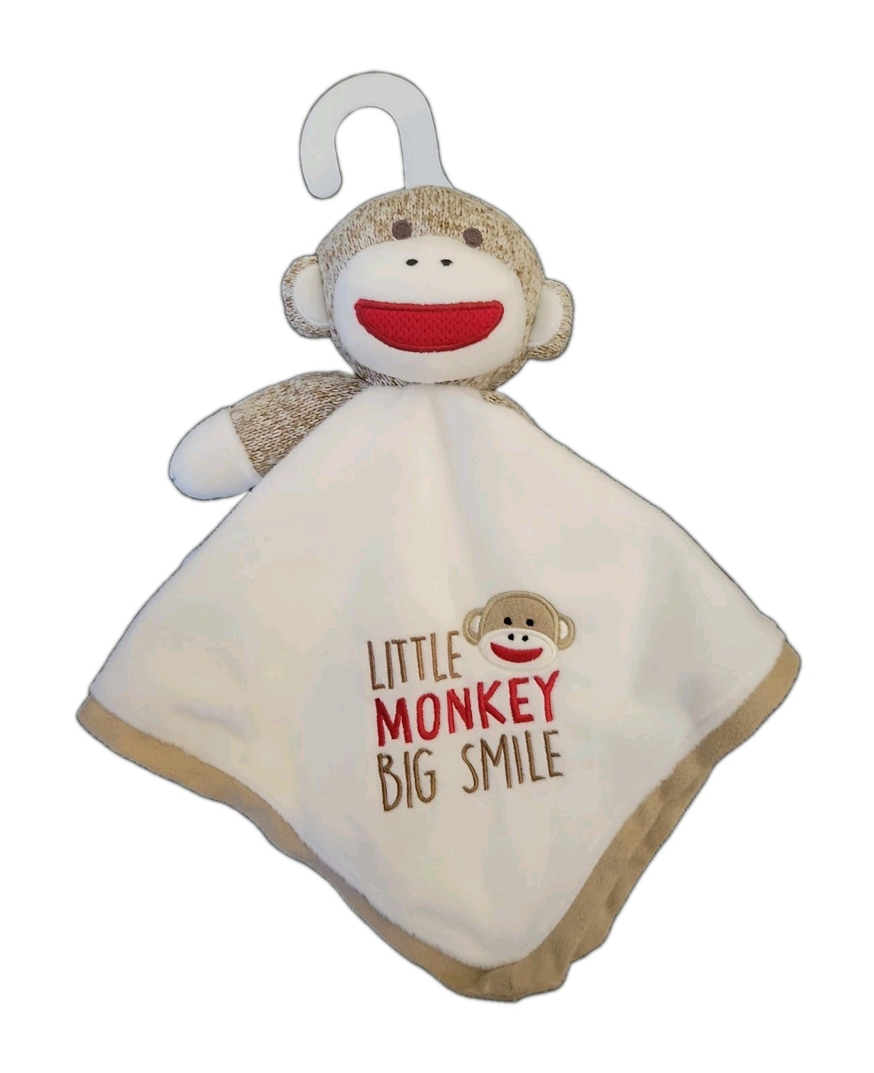 Baby Starters Smile Plush Sock Monkey Satin Security Blanket Lovey