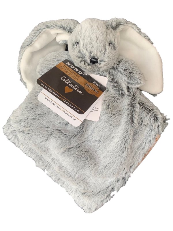 Blankets & Beyond Baby Grey Plush Bunny Rabbit Security Blanket Lovey