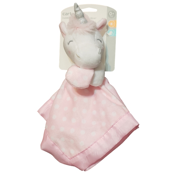 Carter's Baby Infant Girls Pink Plush Unicorn Security Blanket Lovey