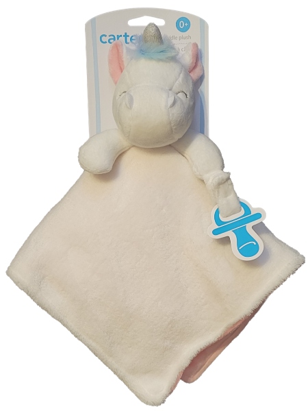Carter's Baby Infant Girl Plush White Unicorn Security Blanket Lovey