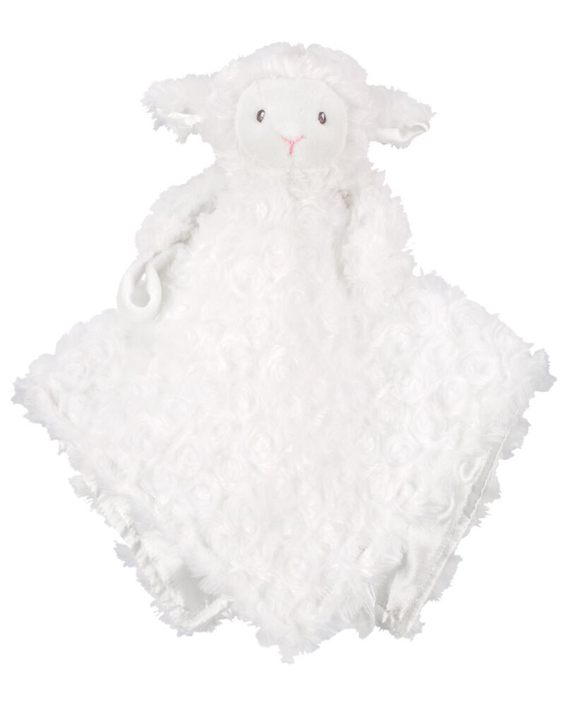 Carter's Baby Girl Boy White Plush Lamb Swirl Security Blanket Lovey