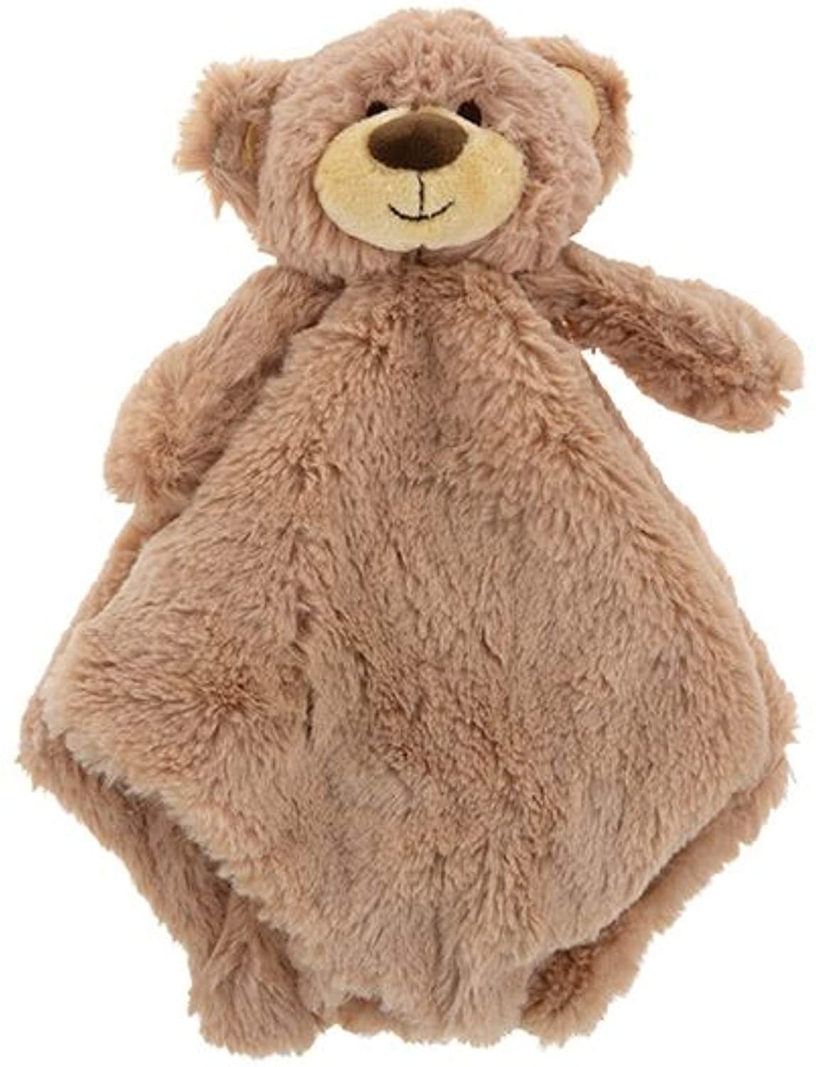 K Luxe Baby Boy Girls Brown Teddy Bear Security Blanket Lovey with Rattle