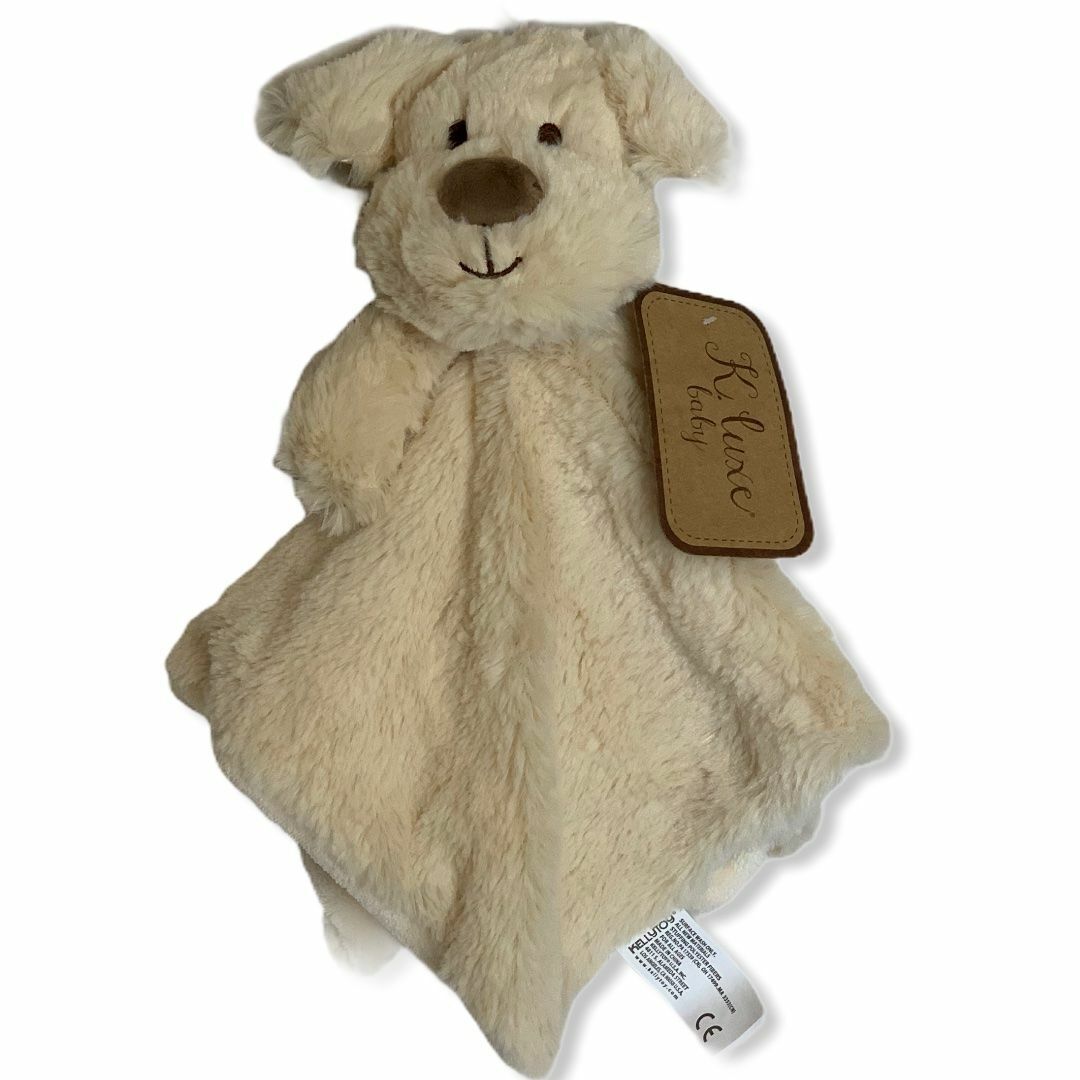 K Luxe Baby Infant Boy Girl Brown Plush Puppy Dog Security Blanket Lovey