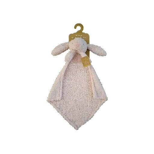 Levi and Emmie Baby Boy Girl Plush Pink Long Eared Bunny Rabbit Security Blanket Lovey