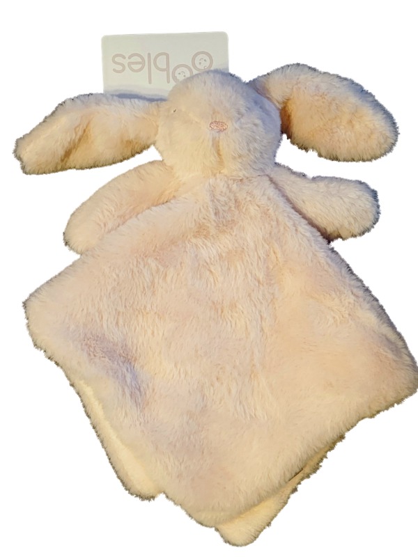 Oobles Baby Girls Pink Plush Bunny Rabbit Security Blanket Lovey