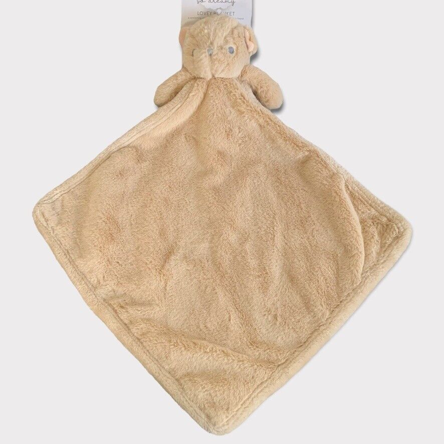 So Dreamy Baby Girls Boy Brown Plush Teddy Bear Security Blanket Lovey